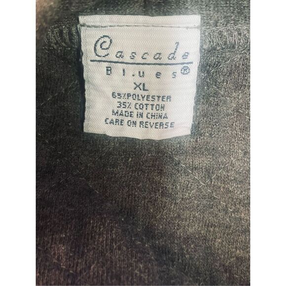Cascade Blues Gray Long Sleeve V-Neck Button Front Cardigan Size X-Large-EUC - Picture 10 of 10
